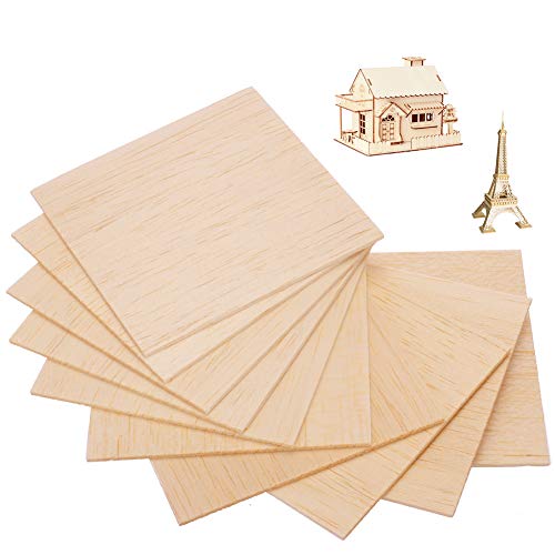 Feelava 10 Stück 200 x 200 x 1,5 mm dünne Balsaholzplatten, unlackiert, Lindenholz, Modellbau, Heimwerker, Holzplatte für Flugzeug, Schiff, Holzarbeiten, Modell, Kunst und Handwerk Feelava 10 Stück 200 x 200 x 1,5 mm dünne Balsaholzplatten, unlackiert, Lindenholz, Modellbau, Heimwerker, Holzplatte für Flugzeug, Schiff, Holzarbeiten, Modell, Kunst und Handwerk von Feelava