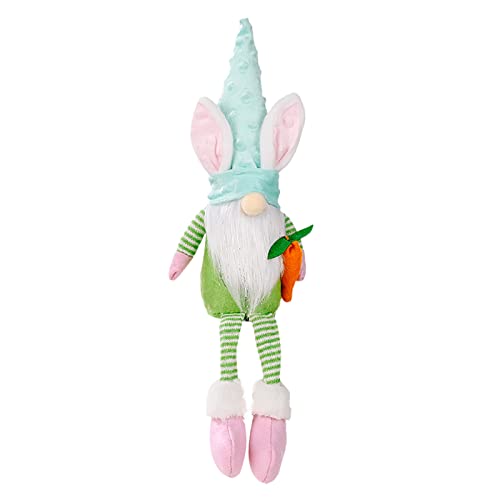 Feelcrag Mini Wichtel,Handgemachte Plüsch Zwerge Puppen Ostern Anhänger Osterhasen Deko Für Tischdekoration Deko Osterdekoration Frühling Plüsch Osterhasen Zwerg Gesichtsloser Osterzwerg von Feelcrag