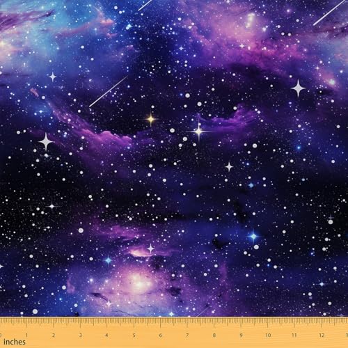 Feelyou Galaxy Stoff by The Yard Weltraum Dekorativer wasserdichter Outdoor-Stoff für Jungen Mädchen Universum Bedruckter Polsterstoff für Stühle Sternenhimmel DIY Reupholstery Stoff von Feelyou