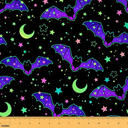 Feelyou Halloween Fledermäuse Polsterstoff by The Yard, Luxus Galaxie Nacht Sterne Mond Dekorativer Stoff für Polster und Home DIY Projekte, Helle Sterne Himmel Design Wasserdicht Outdoor Stoff, 1 Feelyou Halloween Fledermäuse Polsterstoff by The Yard, Luxus Galaxie Nacht Sterne Mond Dekorativer Stoff für Polster und Home DIY Projekte, Helle Sterne Himmel Design Wasserdicht Outdoor Stoff, 1 von Feelyou