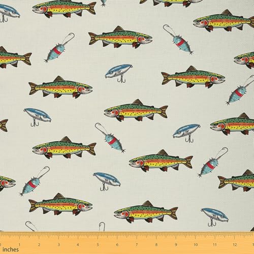 Feelyou Hechtfisch-Stoff von The Yard Kinder 3 Yard Barsch Big Fish Polsterstoff für Stühle für Heim-DIY-Projekte, wasserdichte Dekoration für drinnen und draußen Feelyou Hechtfisch-Stoff von The Yard Kinder 3 Yard Barsch Big Fish Polsterstoff für Stühle für Heim-DIY-Projekte, wasserdichte Dekoration für drinnen und draußen von Feelyou
