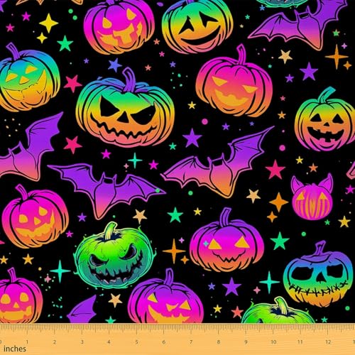 Feelyou Kürbislaterne Polsterstoff von The Yard, Gothic Spooky Reupholstery Stoff für Stühle, Halloween Horror Nightmare Themed Dekorativer wasserdichter Outdoor-Stoff, 2,7 m, Grün Feelyou Kürbislaterne Polsterstoff von The Yard, Gothic Spooky Reupholstery Stoff für Stühle, Halloween Horror Nightmare Themed Dekorativer wasserdichter Outdoor-Stoff, 2,7 m, Grün von Feelyou