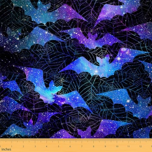 Feelyou Niedlicher Fledermaus-Stoff von The Yard für Kinder, Jungen, Mädchen, Spinnennetz, Halloween, dekorativer wasserdichter Outdoor-Stoff, Galaxie-Polsterstoff für Stühle, Outdoor-Stoff von Feelyou