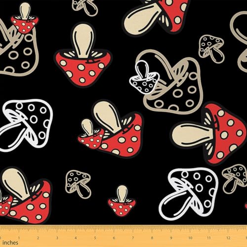 Feelyou Niedlicher Pilzstoff von The Yard Botanica Pilze Muster Polsterstoff Kawaii Pilz Outdoor Stoff Vinatge Reupholstery Stoff für Stühle 2 Yards Rot Schwarz Weiß Feelyou Niedlicher Pilzstoff von The Yard Botanica Pilze Muster Polsterstoff Kawaii Pilz Outdoor Stoff Vinatge Reupholstery Stoff für Stühle 2 Yards Rot Schwarz Weiß von Feelyou