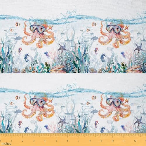 Feelyou Octopus Stoff by The Yard Ocean Kraken Dekorativer wasserdichter Outdoor-Stoff 91,4 cm Tentakel Polsterstoff für Stühle Sealife Meerestier Ozeanfisch Stoff für Zuhause DIY Projekte Feelyou Octopus Stoff by The Yard Ocean Kraken Dekorativer wasserdichter Outdoor-Stoff 91,4 cm Tentakel Polsterstoff für Stühle Sealife Meerestier Ozeanfisch Stoff für Zuhause DIY Projekte von Feelyou