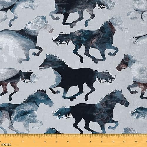 Feelyou Stoff mit abstrakten Pferden, traditionelles Aquarell-Marmorierungspferde-Thema, Polsterstoff für Stühle, Couch, Tierdruck, dekorativer wasserdichter Stoff, 2 Meter Feelyou Stoff mit abstrakten Pferden, traditionelles Aquarell-Marmorierungspferde-Thema, Polsterstoff für Stühle, Couch, Tierdruck, dekorativer wasserdichter Stoff, 2 Meter von Feelyou