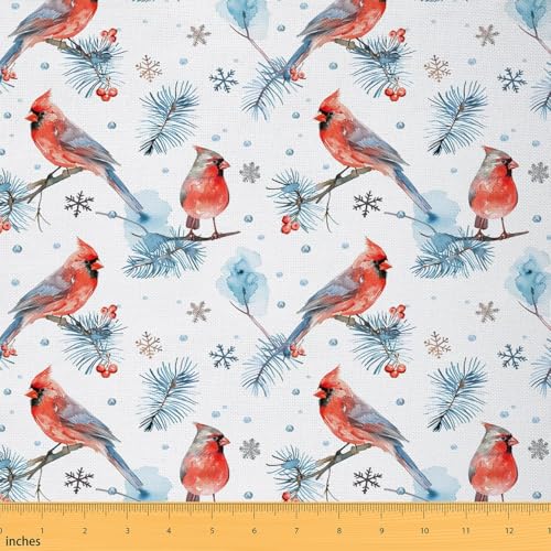 Feelyou The Yard Kids Stoff mit Beeren- und Kardinal-Muster, wasserdicht, für den Außenbereich, 4,5 m, Motiv: Frohe Weihnachten, ultraweicher Polsterstoff für Stühle, Schneeflocken, Möbel, Dekoration Feelyou The Yard Kids Stoff mit Beeren- und Kardinal-Muster, wasserdicht, für den Außenbereich, 4,5 m, Motiv: Frohe Weihnachten, ultraweicher Polsterstoff für Stühle, Schneeflocken, Möbel, Dekoration von Feelyou