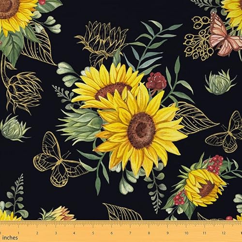 Feelyou The Yard Sonnenblumenstoff, Blattmuster, Polsterstoff, Botanicla Florla, Outdoor-Stoff, natürliches Thema, Reupolsterstoff für Stühle, 9,1 m, Gelbgrün Feelyou The Yard Sonnenblumenstoff, Blattmuster, Polsterstoff, Botanicla Florla, Outdoor-Stoff, natürliches Thema, Reupolsterstoff für Stühle, 9,1 m, Gelbgrün von Feelyou