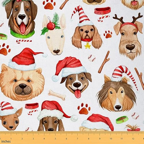 Feelyou Weihnachtlicher Polsterstoff für Stühle, Cartoon-Weihnachtstiere Weihnachtsmann-Stoff von The Yard, Puppy Dogs Xmas Theme Dekorativer Stoff für Polster und Heim-DIY-Projekte, 2 Yards Feelyou Weihnachtlicher Polsterstoff für Stühle, Cartoon-Weihnachtstiere Weihnachtsmann-Stoff von The Yard, Puppy Dogs Xmas Theme Dekorativer Stoff für Polster und Heim-DIY-Projekte, 2 Yards von Feelyou
