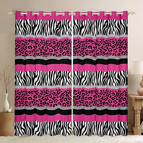 Zebrastreifen Fenstervorhänge für Schlafzimmer, Dekoration, Leopardenmuster, Vorhänge für Kinder, Jungen, Mädchen, rosa, schwarz, weiß, Zebra, Leopardenfell, Fenstervorhänge, wilde Tierhaut, Fensterbehandlungen, 107 x 213 cm, 2 Paneele els Zebrastreifen Fenstervorhänge für Schlafzimmer, Dekoration, Leopardenmuster, Vorhänge für Kinder, Jungen, Mädchen, rosa, schwarz, weiß, Zebra, Leopardenfell, Fenstervorhänge, wilde Tierhaut, Fensterbehandlungen, 107 x 213 cm, 2 Paneele els von Feelyou
