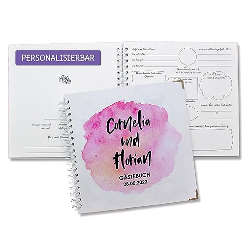 FEENSTAUB Gästebuch Hochzeit mit Fragen zum Ausfüllen, Hochzeitsgästebuch personalisiert, Hochzeit Gästebuch, personalisiertes Hochzeitsbuch, Vorgedruckte Fragen für Gäste, Gästebuch Fragen FEENSTAUB Gästebuch Hochzeit mit Fragen zum Ausfüllen, Hochzeitsgästebuch personalisiert, Hochzeit Gästebuch, personalisiertes Hochzeitsbuch, Vorgedruckte Fragen für Gäste, Gästebuch Fragen von Feenstaub