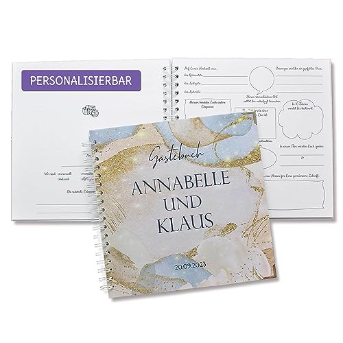 FEENSTAUB Gästebuch Hochzeit mit Fragen zum Ausfüllen, Hochzeitsgästebuch personalisiert, Hochzeit Gästebuch, personalisiertes Hochzeitsbuch, Vorgedruckte Fragen für Gäste, Gästebuch Fragen FEENSTAUB Gästebuch Hochzeit mit Fragen zum Ausfüllen, Hochzeitsgästebuch personalisiert, Hochzeit Gästebuch, personalisiertes Hochzeitsbuch, Vorgedruckte Fragen für Gäste, Gästebuch Fragen von Feenstaub
