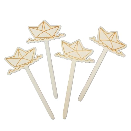 FEENSTAUB Muffin Topper aus Holz, 4 Stück, Tortendeko Kommunion Taufe, Kuchen Topper Erstkommunion, Konfirmation Tortendeko, Holzstecker Torte, Taufe Kuchenstecker, Kuchendeko Boot FEENSTAUB Muffin Topper aus Holz, 4 Stück, Tortendeko Kommunion Taufe, Kuchen Topper Erstkommunion, Konfirmation Tortendeko, Holzstecker Torte, Taufe Kuchenstecker, Kuchendeko Boot von Feenstaub