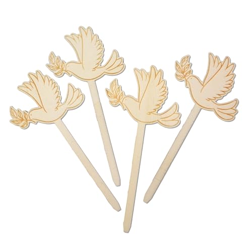 FEENSTAUB Muffin Topper aus Holz, 4 Stück, Tortendeko Taufe Kommunion, Kuchen Topper, Konfirmation Tortendeko, Erstkommunion Deko Torte, Kuchenstecker, Kuchendeko Taufe Taube FEENSTAUB Muffin Topper aus Holz, 4 Stück, Tortendeko Taufe Kommunion, Kuchen Topper, Konfirmation Tortendeko, Erstkommunion Deko Torte, Kuchenstecker, Kuchendeko Taufe Taube von Feenstaub