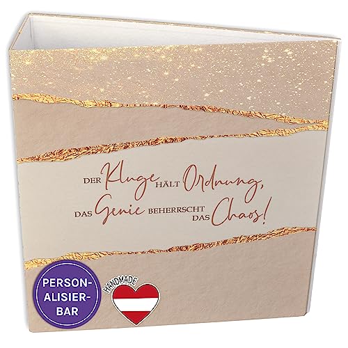 FEENSTAUB Ordner A4, personalisierte Mappe, bunte Aktenordner Register, Ordner für wichtige Dokumente, Rezeptordner a4, Portfolio Mappe, Urkunden Ordner, Binder, Motivmappe Goldener Strand FEENSTAUB Ordner A4, personalisierte Mappe, bunte Aktenordner Register, Ordner für wichtige Dokumente, Rezeptordner a4, Portfolio Mappe, Urkunden Ordner, Binder, Motivmappe Goldener Strand von Feenstaub