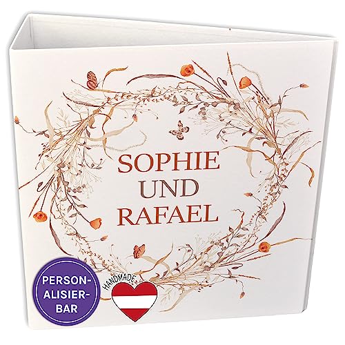 FEENSTAUB Ordner A4 Hochzeit, Mappe mit Namen und Datum personalisiert, Hochzeitsplaner, Motivordner, Hochzeitsordner, Binder, Sammelordner, Aktenordner A4 bunt, Ordner Motiv Feldblumen FEENSTAUB Ordner A4 Hochzeit, Mappe mit Namen und Datum personalisiert, Hochzeitsplaner, Motivordner, Hochzeitsordner, Binder, Sammelordner, Aktenordner A4 bunt, Ordner Motiv Feldblumen von Feenstaub