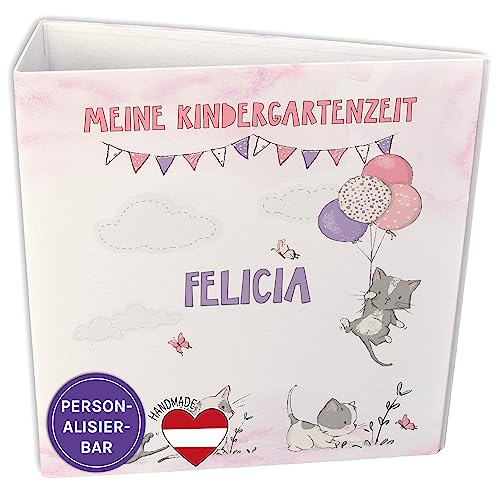 FEENSTAUB Ordner A4 personalisiert, Kinderordner Kindergarten Ordner, Schulordner, Portfolio Kindergarten, Motivordner A4, Kita Ordner, Portfolio Mappe, Urkunden Ordner Aktenordner Kinder Motiv Katzen FEENSTAUB Ordner A4 personalisiert, Kinderordner Kindergarten Ordner, Schulordner, Portfolio Kindergarten, Motivordner A4, Kita Ordner, Portfolio Mappe, Urkunden Ordner Aktenordner Kinder Motiv Katzen von Feenstaub