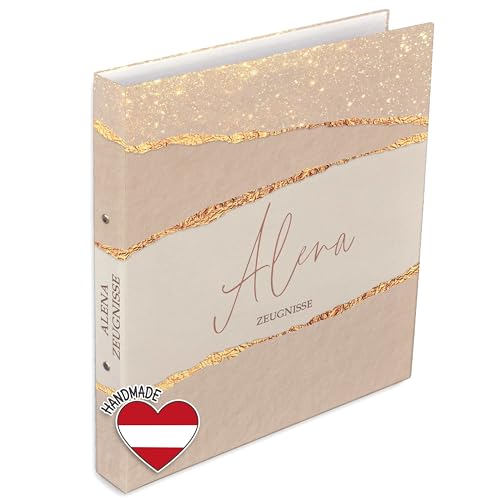 FEENSTAUB Personalisierte Zeugnismappe, Dokumentenmappe für Zeugnisse, Mappe mit Namen und Text, Zeugnisringbuch A4, Zeugnisordner, individuelle Zeugnismappe, Goldener Strand FEENSTAUB Personalisierte Zeugnismappe, Dokumentenmappe für Zeugnisse, Mappe mit Namen und Text, Zeugnisringbuch A4, Zeugnisordner, individuelle Zeugnismappe, Goldener Strand von Feenstaub
