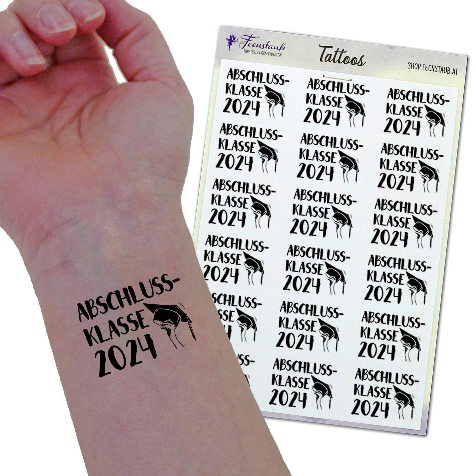 Temporäre Tattoos Schulabschluss, Geschenk Abitur Matura, Abschlussfeier, Zum Klebetattoo Abschlussklasse Temporäre Tattoos Schulabschluss, Geschenk Abitur Matura, Abschlussfeier, Zum Klebetattoo Abschlussklasse von FeenstaubHandmade