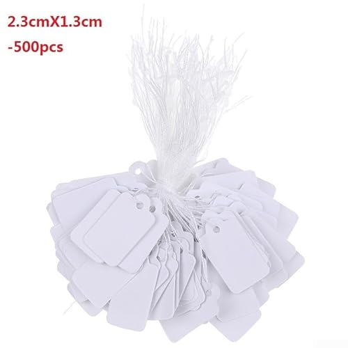 Beschriftbare Etiketten für Schmuck, 500 individuelle Schlüsselband-Etiketten zum Organisieren Ihrer Gegenstände (2,3 cm x 1,3 cm, 500 Stück) von Feeshoppher