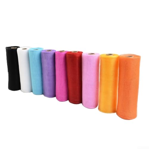 Flexible Deko-Mesh-Bänder, 9,1 m zum Basteln, ideal für Kränze, Schleifen und Heimdekorationsprojekte, leicht mit sauberen Kanten, Rosa Flexible Deko-Mesh-Bänder, 9,1 m zum Basteln, ideal für Kränze, Schleifen und Heimdekorationsprojekte, leicht mit sauberen Kanten, Rosa von Feeshoppher