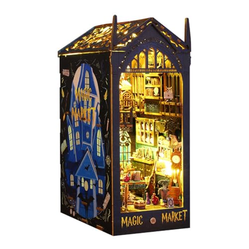 Feeuid Miniatur Kit für Buchecke DIY für Erwachsene, Miniatur Haus 3D-Puzzle aus Holz für Regaleinsatz für Bücherecke, langlebig, einfach zu installieren, einfach zu bedienen Feeuid Miniatur Kit für Buchecke DIY für Erwachsene, Miniatur Haus 3D-Puzzle aus Holz für Regaleinsatz für Bücherecke, langlebig, einfach zu installieren, einfach zu bedienen von Feeuid