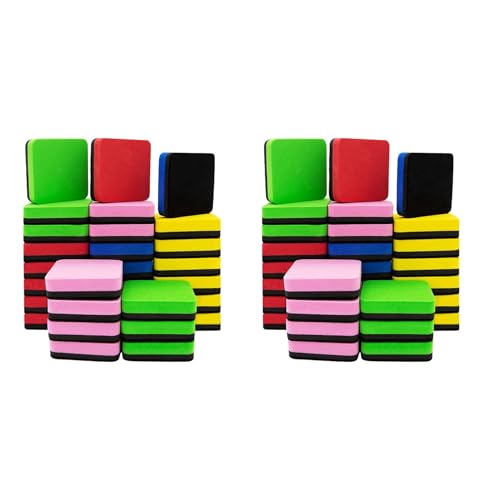 Feeuid Radiergummi für Whiteboard, 60 Stück, magnetischer Radiergummi, waschbar und wiederverwendbar zur Reinigung von trocken abwischbaren Markern, 5 x 5 x 2 cm Feeuid Radiergummi für Whiteboard, 60 Stück, magnetischer Radiergummi, waschbar und wiederverwendbar zur Reinigung von trocken abwischbaren Markern, 5 x 5 x 2 cm von Feeuid