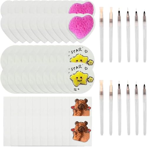 Fegtrtyoa Magic Foam Texturpapier, DIY 3D -Schaummalerei Kunstkit mit 12 Wasserstiften für Acrylb B Fegtrtyoa Magic Foam Texturpapier, DIY 3D -Schaummalerei Kunstkit mit 12 Wasserstiften für Acrylb B von Fegtrtyoa