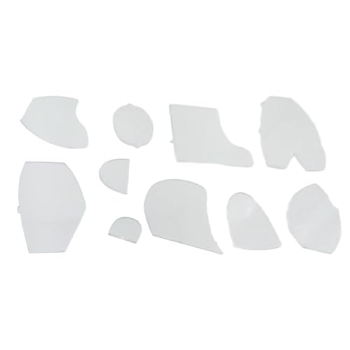 Fehploh Transparentes Schablonen-Lineal-Set, 10 Stück, für Memory-Bären, Schablonen-Lineal, Acrylschablone, Nähzubehör, 25,4 cm von Fehploh