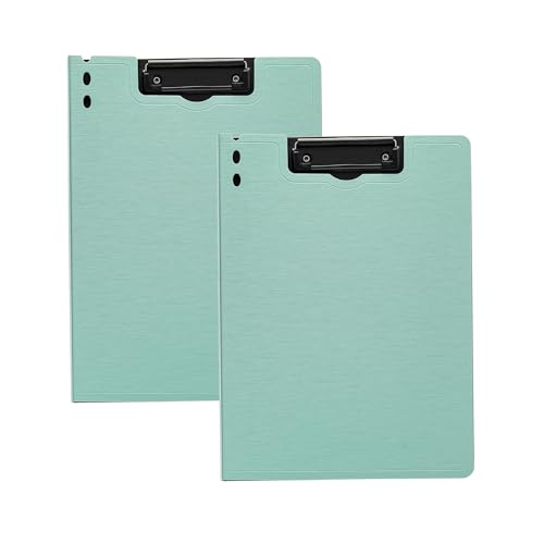 Fei Bi Faltbares Klemmbrett, stilvolle farbige Klemmbrett-Ordner, perfekt zum Organisieren von Akten, geeignet für Büros, medizinische Bereiche, Schulen, (grüne Farben) von Fei Bi