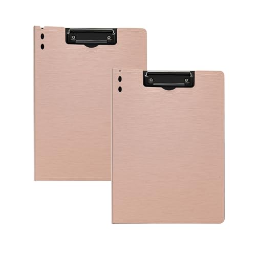 Fei Bi Faltbares Klemmbrett, stilvolle farbige Klemmbrettordner, perfekt zum Organisieren von Akten, geeignet für Büros, medizinische Bereiche, Schulen, 2 Stück (rosa Farben) von Fei Bi