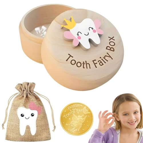 Milchzahndose, 3 Stk Milchzahndose MäDchen, Bedruckt mit 3D Cartoon Zahnbox, Zahnfee-MüNzen und Beutel für MilchzäHne MäDchen, Kreative Tauf für Kinder Geburtstag Babyparty Milchzahndose, 3 Stk Milchzahndose MäDchen, Bedruckt mit 3D Cartoon Zahnbox, Zahnfee-MüNzen und Beutel für MilchzäHne MäDchen, Kreative Tauf für Kinder Geburtstag Babyparty von FeiFanChoice