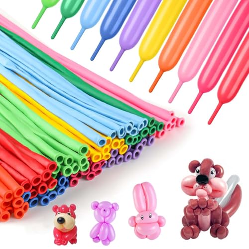 200 Stück Modellierballons, Mehrfarbig Lange Luftballons Zum Formen, Luftballon Tiere Ballons Set, 30cm Länge Modellier Luftballons, Für DIY, Party Dekoration (Zufällige Farbe) von FeiOne