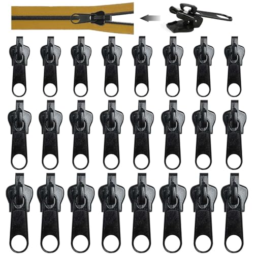 Reißverschluss Reparatur Set, 24 Stück Fix-Reißverschluss Zipper, Reißverschluss-Zipper Ersatz, Universal Reißverschluss Reparatur Set Für Kleidung, Gepäck, Rucksack Reisverschluss-Zipper Ersatz von FeiOne