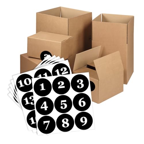 Zahlen Aufkleber, Numbers Stickers, Black Consecutive Number Stickers（1 To 50）, 5cm(2-Inch), Numbered Stickers, Ideal For Inventory, Storage, Organizing, Boxes, Bins, Toolbox, Lockers & More, Indoor/O von FeiOne