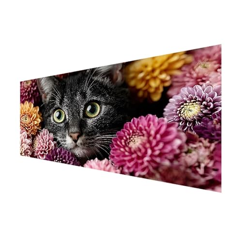 Diamond Painting Blume Diamant Painting Bilder Erwachsene Katze, 5D Diamond Art Eckige Steine, DIY Full Drill Kristall Stickerei Mosaikherstellung Bastelset Erwachsene für Zimmer Deko 140x70 cm E-9 Diamond Painting Blume Diamant Painting Bilder Erwachsene Katze, 5D Diamond Art Eckige Steine, DIY Full Drill Kristall Stickerei Mosaikherstellung Bastelset Erwachsene für Zimmer Deko 140x70 cm E-9 von FeiPride