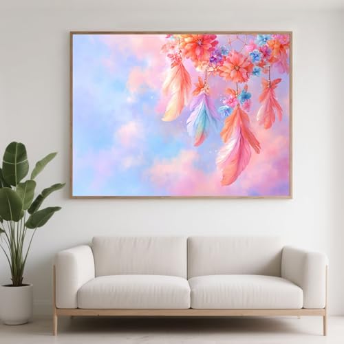 Diamond Painting Erwachsene Blume Diamant Painting Bilder Feder, 5D Diamond Art Basteln Mädchen 8 Jahre, DIY Crystal Stickerei Kreuzstich Diamant Malere für Zimmer Deko Geschenke 100x75 cm F0-796 Diamond Painting Erwachsene Blume Diamant Painting Bilder Feder, 5D Diamond Art Basteln Mädchen 8 Jahre, DIY Crystal Stickerei Kreuzstich Diamant Malere für Zimmer Deko Geschenke 100x75 cm F0-796 von FeiPride