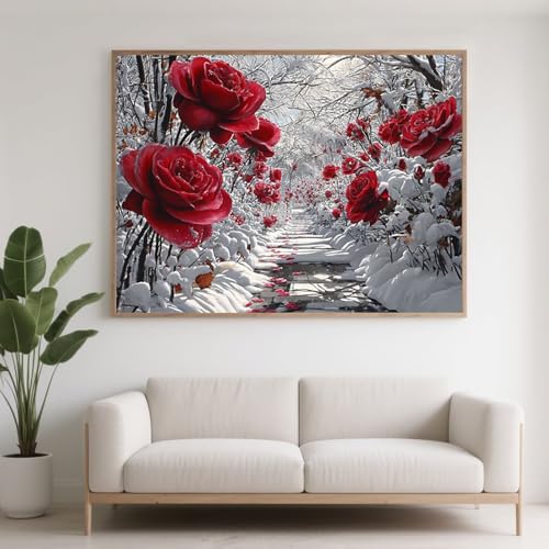 Diamond Painting Erwachsene Blume Diamant Painting Bilder Rose, 5D Diamond Art Basteln Mädchen 8 Jahre, DIY Stickerei Kreuzstich Diamant Malere für Zimmer Deko, Geschenke für Frauen 100x75 cm F0-812 Diamond Painting Erwachsene Blume Diamant Painting Bilder Rose, 5D Diamond Art Basteln Mädchen 8 Jahre, DIY Stickerei Kreuzstich Diamant Malere für Zimmer Deko, Geschenke für Frauen 100x75 cm F0-812 von FeiPride