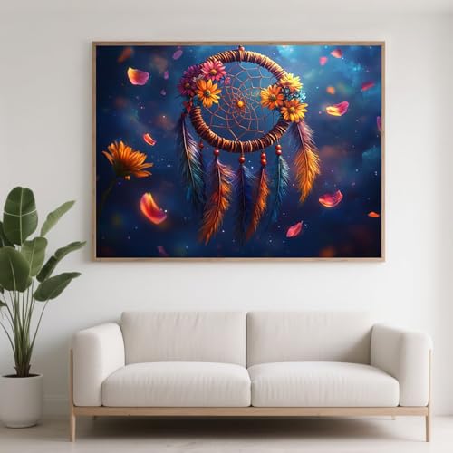 Diamond Painting Erwachsene Blume Diamant Painting Bilder Traumfänger, 5D Diamond Art Basteln Mädchen 8 Jahre, DIY Stickerei Kreuzstich Diamant Malere Set für Zimmer Deko Geschenke 50x40 cm F0-388 Diamond Painting Erwachsene Blume Diamant Painting Bilder Traumfänger, 5D Diamond Art Basteln Mädchen 8 Jahre, DIY Stickerei Kreuzstich Diamant Malere Set für Zimmer Deko Geschenke 50x40 cm F0-388 von FeiPride