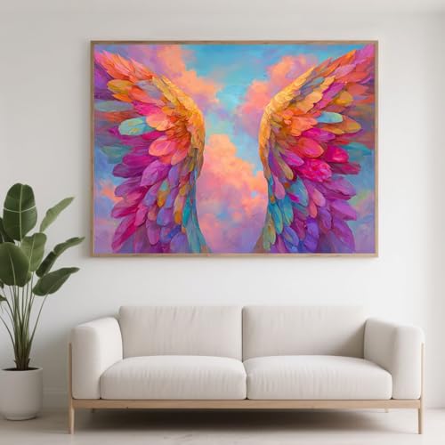 Diamond Painting Erwachsene Farbe Diamant Painting Bilder Flügel, 5D Diamond Art Basteln Mädchen 8 Jahre, DIY Crystal Stickerei Kreuzstich Diamant Malere für Zimmer Deko Geschenke 80x60 cm F0-668 Diamond Painting Erwachsene Farbe Diamant Painting Bilder Flügel, 5D Diamond Art Basteln Mädchen 8 Jahre, DIY Crystal Stickerei Kreuzstich Diamant Malere für Zimmer Deko Geschenke 80x60 cm F0-668 von FeiPride