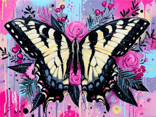 Diamond Painting Erwachsene Schmetterling Diamant Painting Bilder Blume, 5D Diamond Art Basteln Mädchen 8 Jahre, DIY Crystal Art Stickerei Kreuzstich Diamant Malere für Zimmer Deko 100x75 cm F0-814 Diamond Painting Erwachsene Schmetterling Diamant Painting Bilder Blume, 5D Diamond Art Basteln Mädchen 8 Jahre, DIY Crystal Art Stickerei Kreuzstich Diamant Malere für Zimmer Deko 100x75 cm F0-814 von FeiPride
