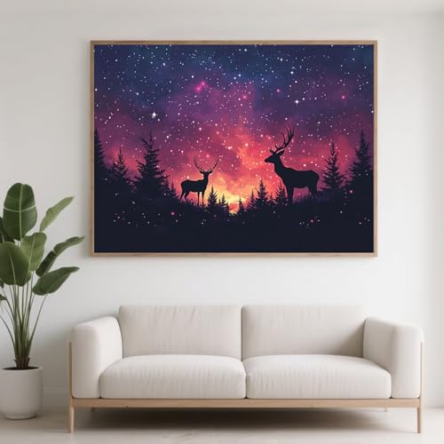 Diamond Painting Erwachsene Sternenhimmel Diamant Painting Bilder Reh, 5D Diamond Art Basteln Mädchen 8 Jahre, DIY Stickerei Kreuzstich Diamant Malere Set für Zimmer Deko Geschenke 50x40 cm F0-404 Diamond Painting Erwachsene Sternenhimmel Diamant Painting Bilder Reh, 5D Diamond Art Basteln Mädchen 8 Jahre, DIY Stickerei Kreuzstich Diamant Malere Set für Zimmer Deko Geschenke 50x40 cm F0-404 von FeiPride
