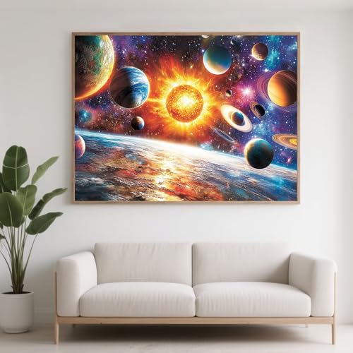 Diamond Painting Erwachsene Universum Diamant Painting Bilder Sternenhimmel, 5D Diamond Art Basteln Mädchen 8 Jahre, DIY Diamant Malere Set für Zimmer Deko, Geschenke für Frauen 100x75 cm F0-288 von FeiPride