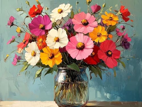 Diamond Painting Farbe Diamant Painting Bilder Erwachsene Blume Diamant Malere Set, DIY 5D Stickerei Kreuzstich Mosaikherstellung Basteln für Deko Wohnzimmer,Geschenke für Frauen 100x75 cm F0-293 von FeiPride