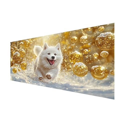 Diamond Painting Hund Diamant Painting Bilder Erwachsene Tier, 5D Diamond Art Eckige Steine, DIY Full Kristall Stickerei Mosaikherstellung Bastelset Erwachsene für Zimmer Deko Geschenke 60x30 cm Q-7 Diamond Painting Hund Diamant Painting Bilder Erwachsene Tier, 5D Diamond Art Eckige Steine, DIY Full Kristall Stickerei Mosaikherstellung Bastelset Erwachsene für Zimmer Deko Geschenke 60x30 cm Q-7 von FeiPride