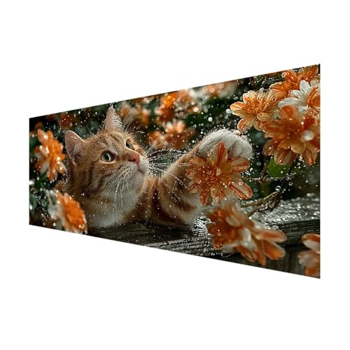 Diamond Painting Katze Diamant Painting Bilder Erwachsene Blume, 5D Diamond Art Eckige Steine, DIY Full Drill Kristall Stickerei Mosaikherstellung Bastelset Erwachsene für Zimmer Deko 200x100 cm F-2 Diamond Painting Katze Diamant Painting Bilder Erwachsene Blume, 5D Diamond Art Eckige Steine, DIY Full Drill Kristall Stickerei Mosaikherstellung Bastelset Erwachsene für Zimmer Deko 200x100 cm F-2 von FeiPride