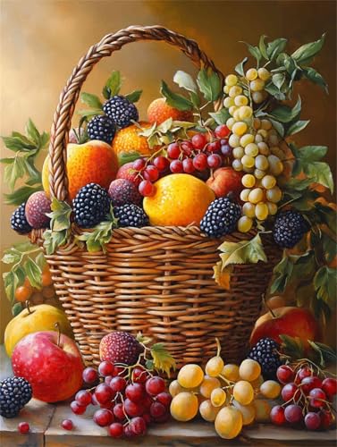 Diamond Painting Obst Diamant Painting Bilder Erwachsene Kinder Gemüse, 5D DIY Vollbohrer Eckige Steine Diamant Malerei Stickerei Bastelset für Deko Wohnzimmer, Geschenke für Frauen 45 x 60 cm A-545 Diamond Painting Obst Diamant Painting Bilder Erwachsene Kinder Gemüse, 5D DIY Vollbohrer Eckige Steine Diamant Malerei Stickerei Bastelset für Deko Wohnzimmer, Geschenke für Frauen 45 x 60 cm A-545 von FeiPride