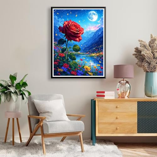 Diamond Painting Rose Diamant Painting Bilder Erwachsene Landschaft, 5D DIY Vollbohrer Eckige Steine Diamant Malerei Stickerei Bastelset für Deko Wohnzimmer, Geschenke für Frauen 45 x 60 cm A-397 Diamond Painting Rose Diamant Painting Bilder Erwachsene Landschaft, 5D DIY Vollbohrer Eckige Steine Diamant Malerei Stickerei Bastelset für Deko Wohnzimmer, Geschenke für Frauen 45 x 60 cm A-397 von FeiPride