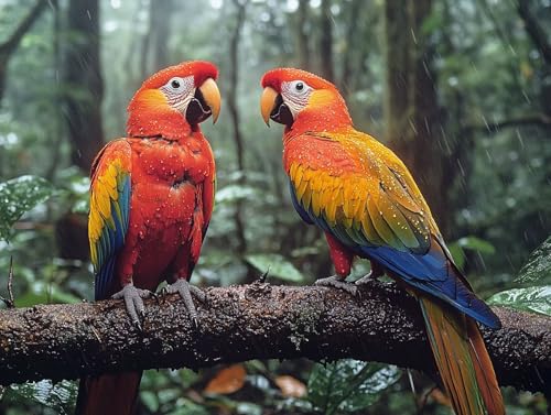 Diamond Painting Tier Diamant Painting Bilder Erwachsene Vogel Diamant Malere, DIY 5D Strass Stickerei Kreuzstich Mosaikherstellung Basteln für Deko Wohnzimmer, Geschenke für Frauen 100x75 cm F0-473 von FeiPride
