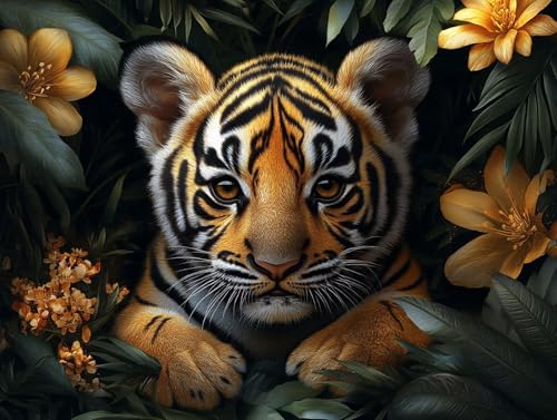 Diamond Painting Tiger Diamant Painting Bilder Erwachsene Tier Diamant Malere, DIY 5D Strass Stickerei Kreuzstich Mosaikherstellung Basteln für Deko Wohnzimmer, Geschenke für Frauen 50x40 cm F0-371 Diamond Painting Tiger Diamant Painting Bilder Erwachsene Tier Diamant Malere, DIY 5D Strass Stickerei Kreuzstich Mosaikherstellung Basteln für Deko Wohnzimmer, Geschenke für Frauen 50x40 cm F0-371 von FeiPride